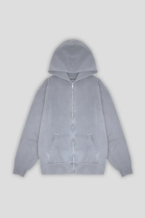 Atelier Zip Hoodie Steel
