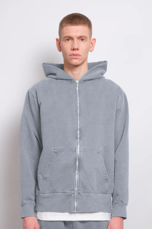 Atelier Zip Hoodie Steel